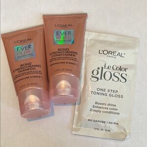 L'Oreal EverPure Bond Strengthening Shampoo&Conditioner SEALED w/toning gloss